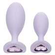 CalExotics Love Crystal Booty Duo — Purple Anal Plug Set (2-Pack) - SE0004532