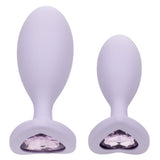 CalExotics Love Crystal Booty Duo — Purple Anal Plug Set (2-Pack) - SE0004532