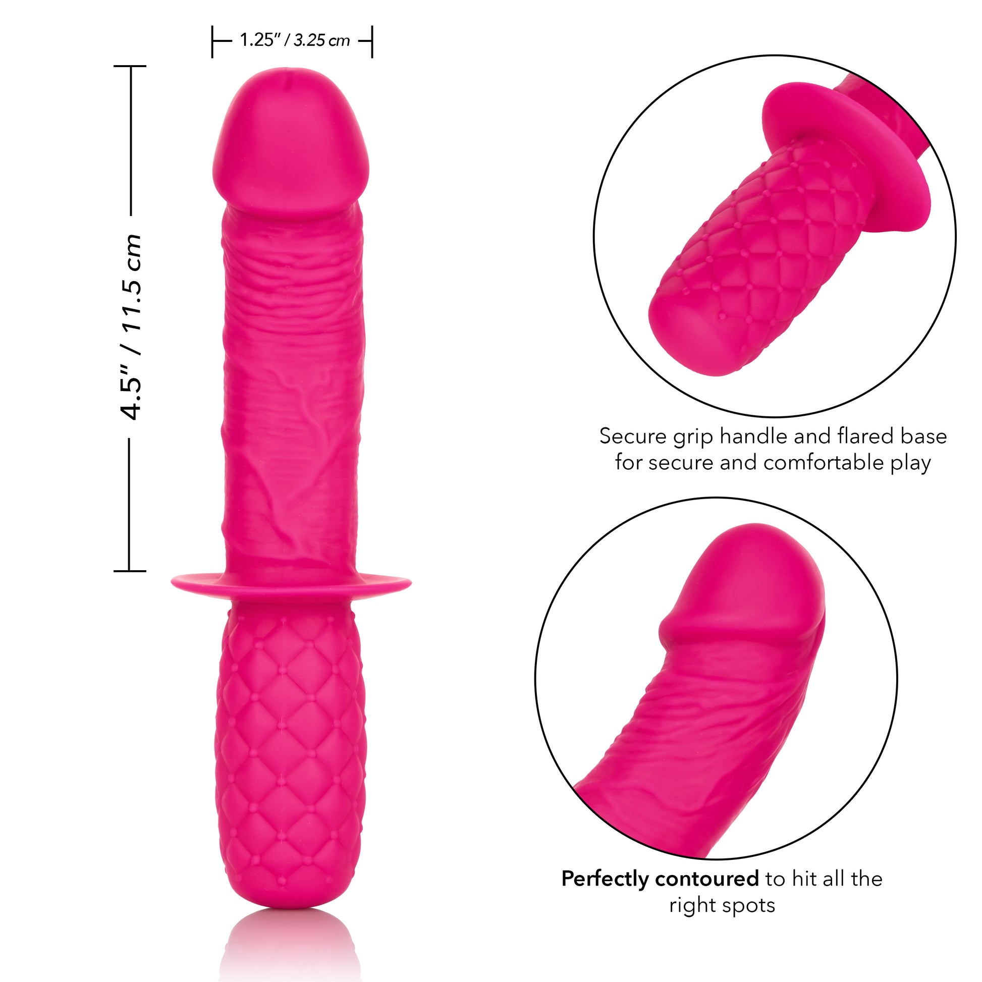 Silicone Grip Thruster - Pink by CalExotics