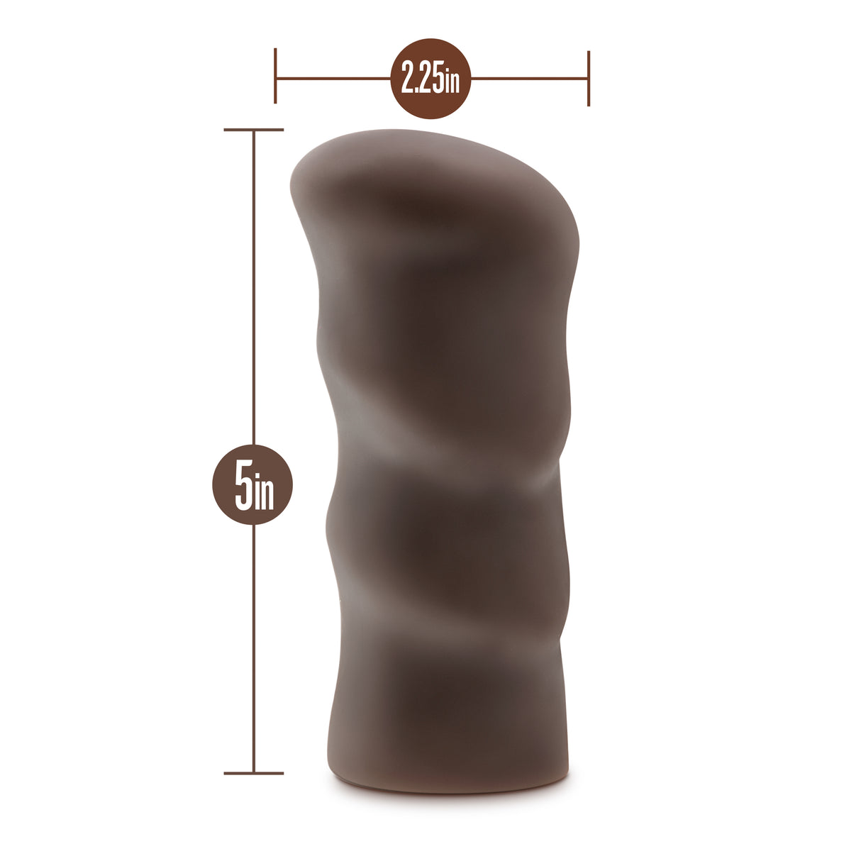 Blush Nicole's Rear Palm-Size Stroke Sleeve — Chocolate, 5 in - BL-08526