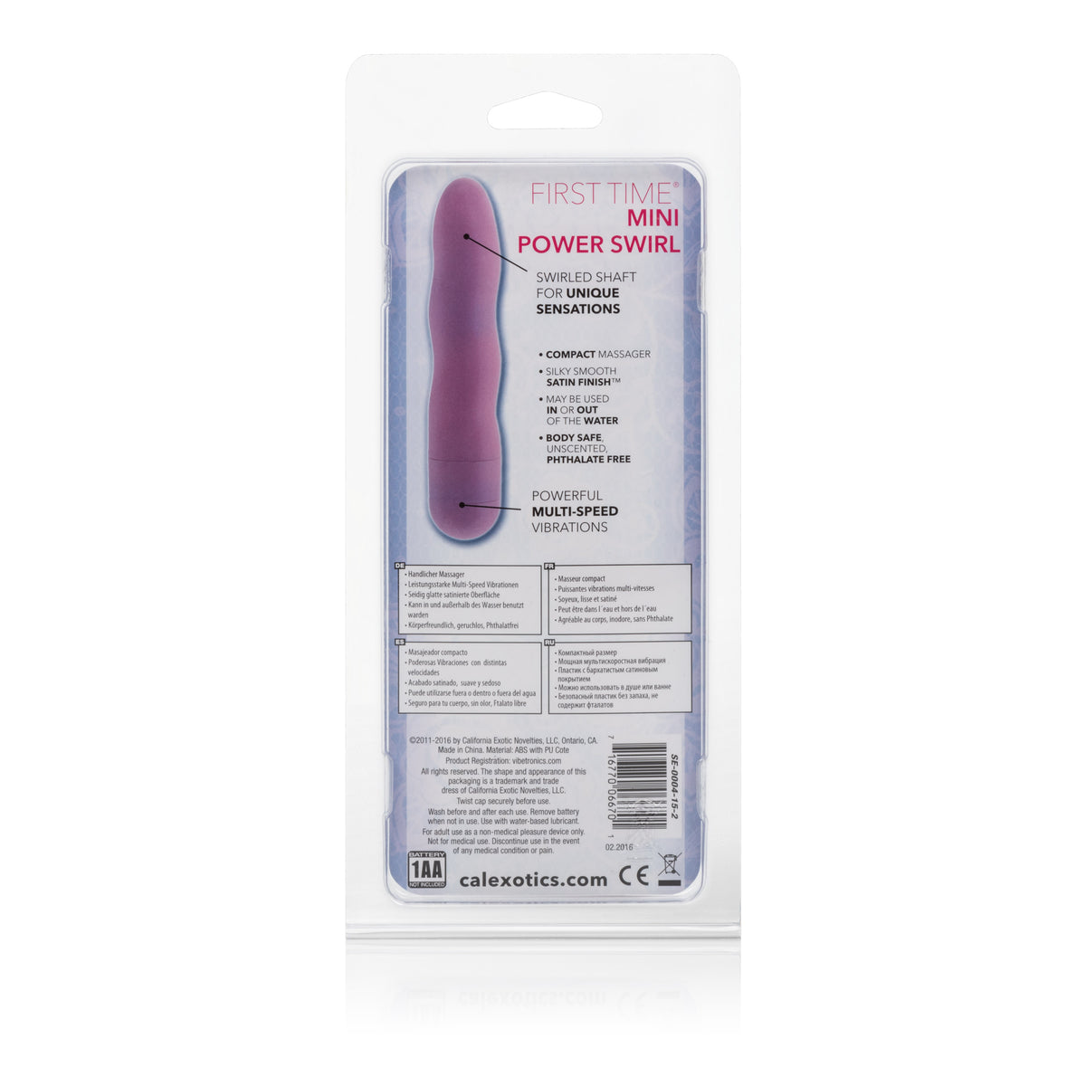 CalExotics First Time Mini Power Swirl Vibrator, Pink - SE0004152