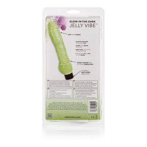 CalExotics Glow-in-the-Dark Jelly Penis Vibe, 7-Inch Green - SE0641102