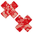 Neva Nude Red Lace X Nipple Cover Pasties — 2 Pack - NN-RED-LAC-XF