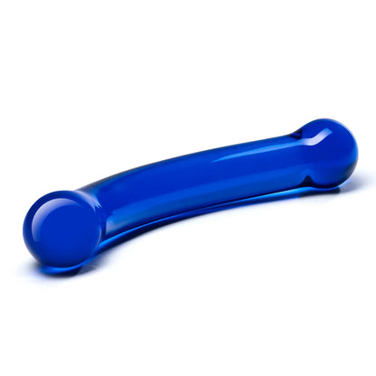 6 Inch Curved G-Spot Blue Glass Dildo by Last Lixxx