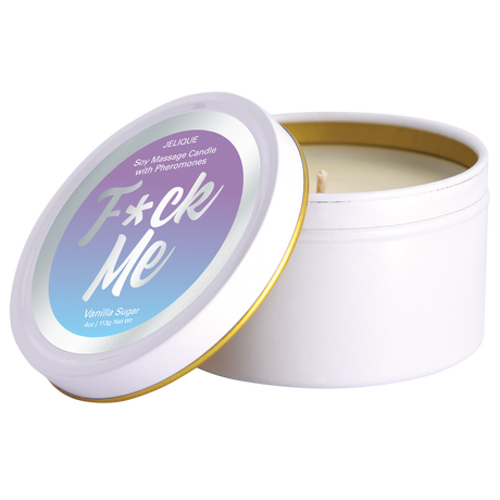 Jelique Mood Pheromone Soy Massage Candle — Vanilla Sugar, 4 oz - J010