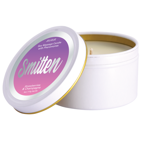 Jelique Mood Candles Strawberry & Champagne Soy Massage Candle, 4oz - J027