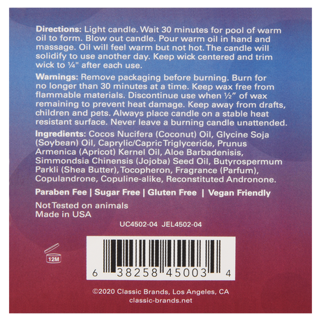 Jelique Get Laid Pheromone Massage Candle — Passion Fruit, 4 oz - J034