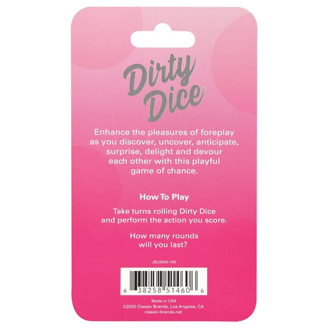 Jelique Dirty Dice Foreplay Game for Couples - J007