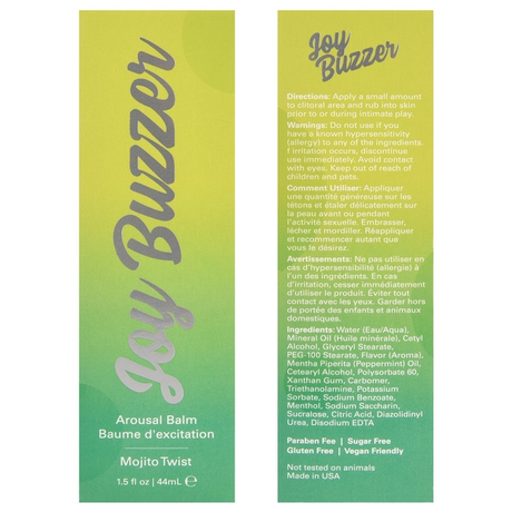 Jelique Joy Buzzer Clitoral Arousal Balm — Mojito Twist 1.5oz - J341