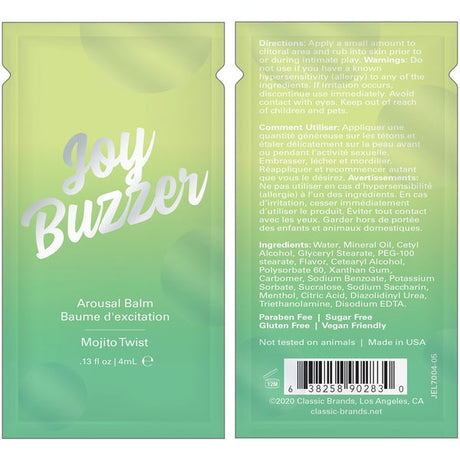 Jelique Joy Buzzer Clitoral Arousal Balm — Mojito Twist 4 mL - J340