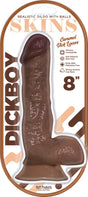 Hott Products Dickboy Skins Dildo With Balls — 8" Caramel - HP3367