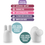 Blush Noje Pleasure Wand Heads — Platinum-Cured Silicone Attachments - BL-72414