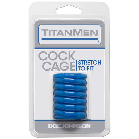 Titanmen Cock Cage - Blue by Doc Johnson