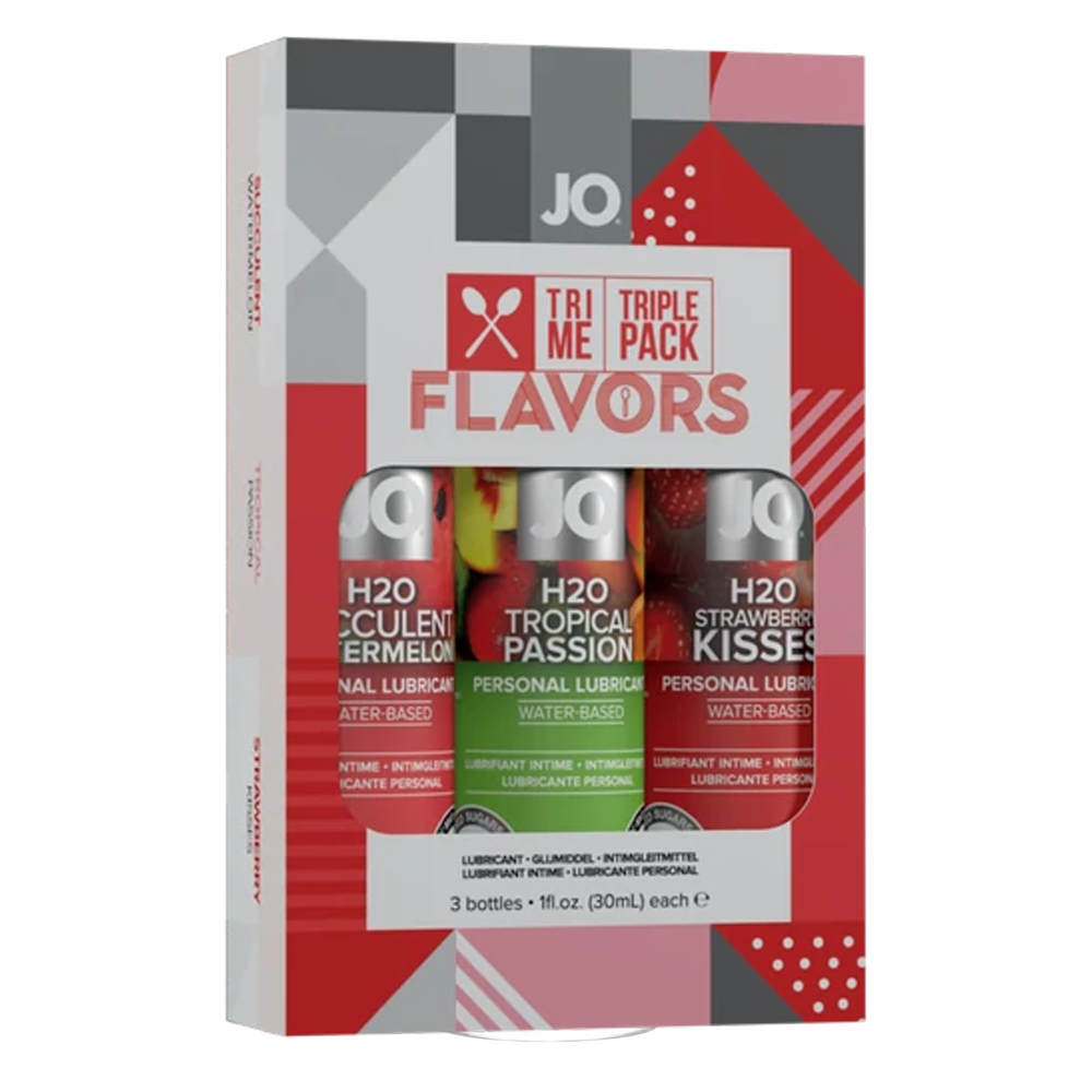 JO Lubricants Tri‑Me Flavored Lubricant 3-Pack, 1 fl oz (30 mL) Bottles - JO692