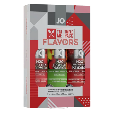 JO Lubricants Tri‑Me Flavored Lubricant 3-Pack, 1 fl oz (30 mL) Bottles - JO692