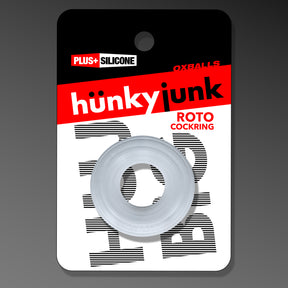 Oxballs Roto Grooved Gripper Cockring — Clear Steam - HUJ-150-CST