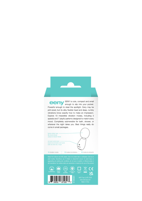 VeDO EENY Rechargeable Extra Mini Wand Vibrator — Turquoise - VI-W0301