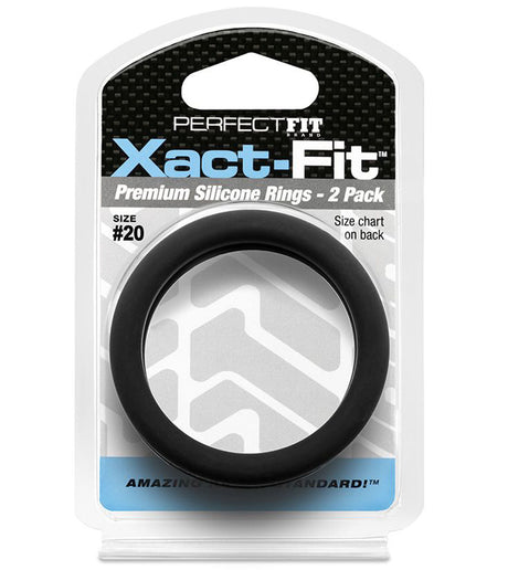 Perfect Fit Xact-Fit Cock Ring 2-Pack — Size #20 - PF-CR83B