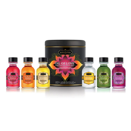 Kama Sutra Oil of Love Collection — 6 x 0.75 fl oz Flavored Body Oils - KS12008
