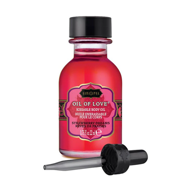 Kama Sutra Oil of Love Strawberry Dreams Kissable Foreplay Oil, 0.75 fl oz - KS12004