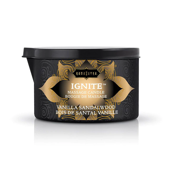 Kama Sutra Vanilla Sandalwood Massage Oil Candle, 6 oz - KS10226
