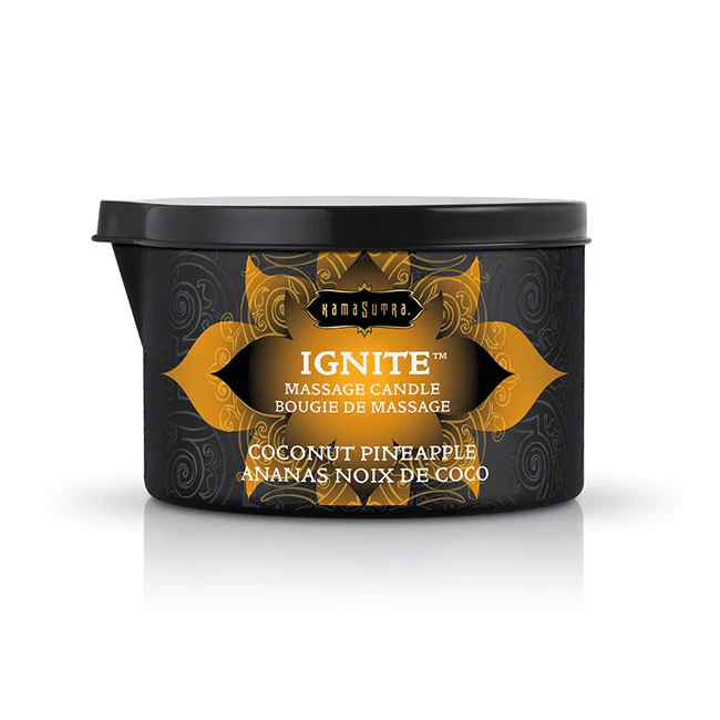 Kama Sutra Ignite Coconut Pineapple Massage Oil Candle, 6 oz - KS10227