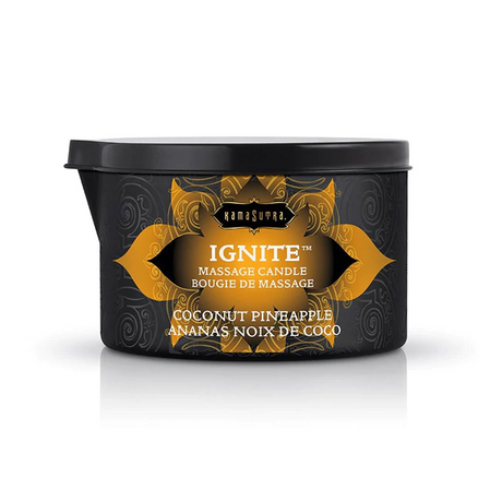 Kama Sutra Ignite Coconut Pineapple Massage Oil Candle, 6 oz - KS10227
