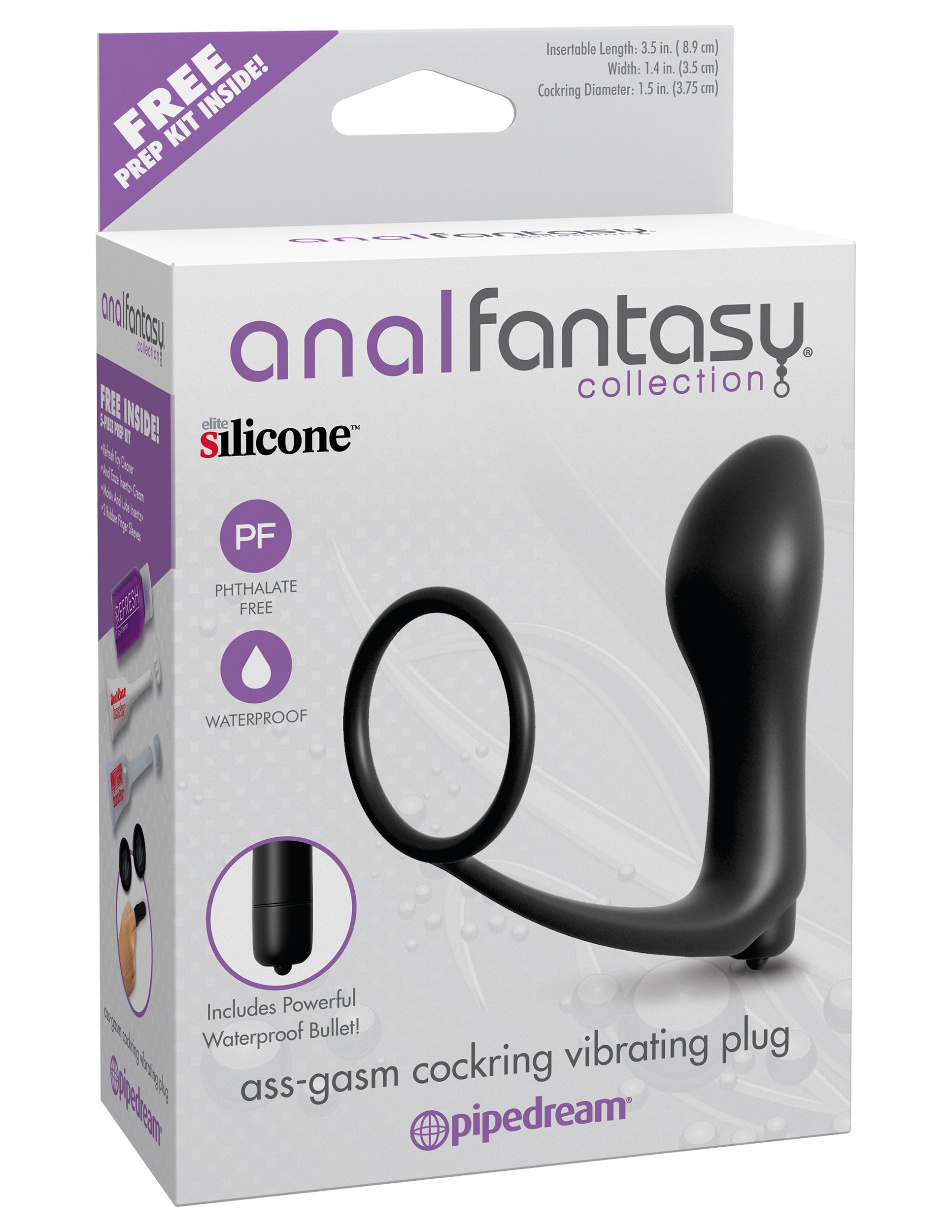 Anal Fantasy Collection Ass Gasm Cockring Vibrating Plug by Pipedream