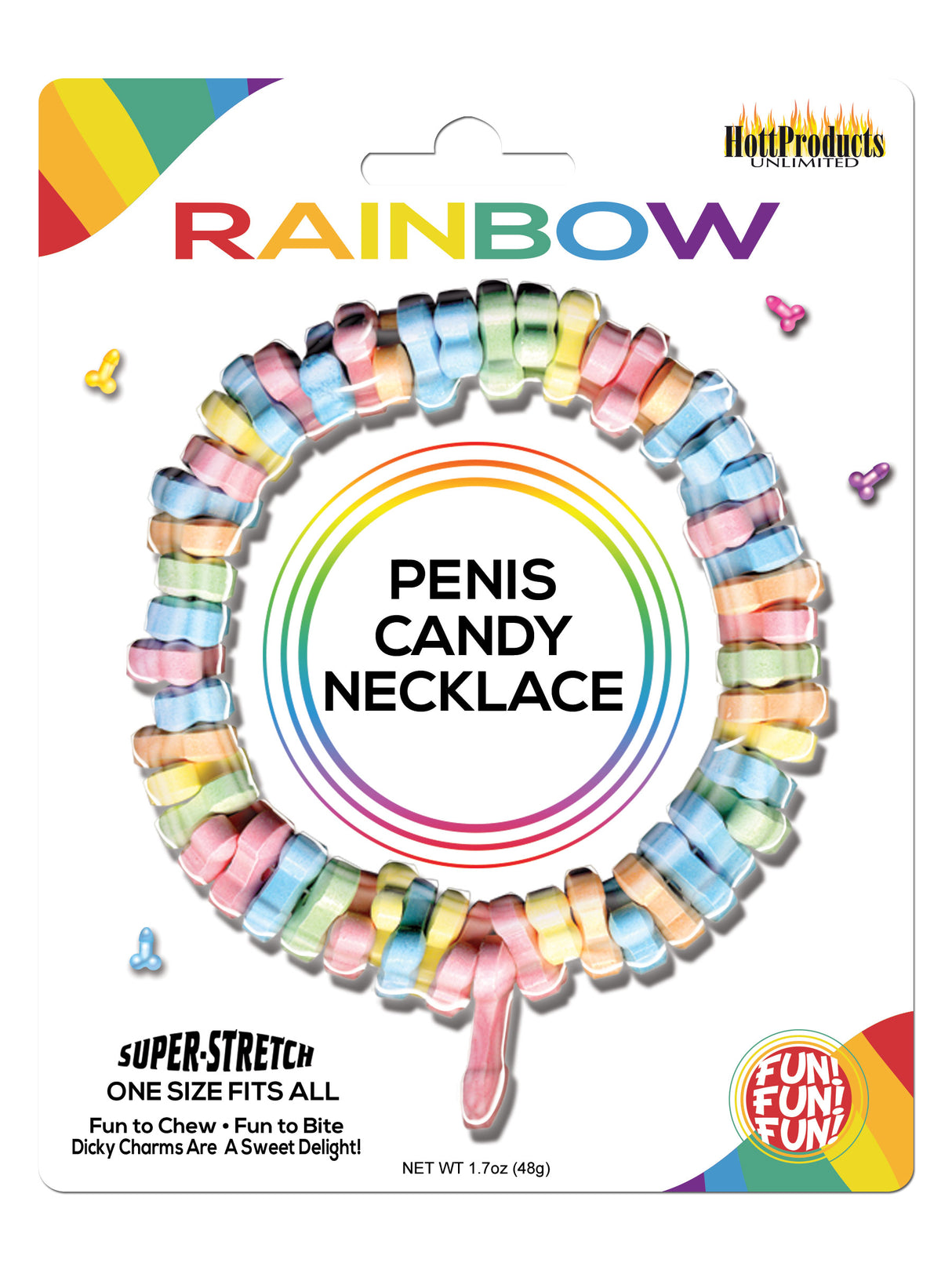Hott Products Rainbow Penis Candy Necklace - HTP2157