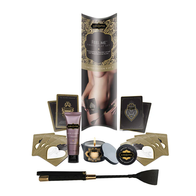 Kama Sutra Feel Me Erotic Playset with Spanking Crop & Oils - K952