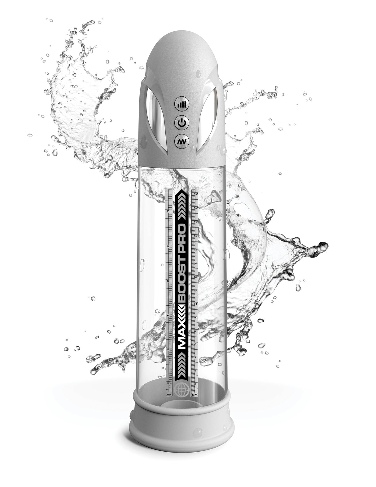 Pipedream Max Boost Pro Flow Penis Pump — White/Clear - PD325019