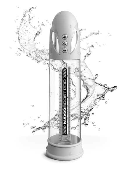 Pipedream Max Boost Pro Flow Penis Pump — White/Clear - PD325019
