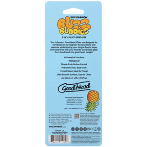 Doc Johnson Goodhead Buzz Buddies 5-Inch Multi-Speed Vibe (Pineapple) - DJ1370-06-CD