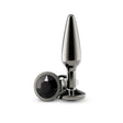 nsnovelties Rear Assets Tapered Anal Plug, Medium — Gunmetal/Black - NSN-0969-23