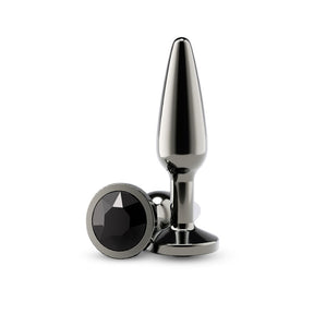 nsnovelties Rear Assets Tapered Anal Plug, Medium — Gunmetal/Black - NSN-0969-23