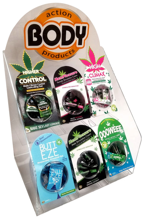 Body Action Hemp Oil Acrylic Display - 50-Pack - BA-ADH