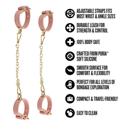 Blush Temptasia Ardor Wrist & Ankle Restraints — Pink - BL-55520