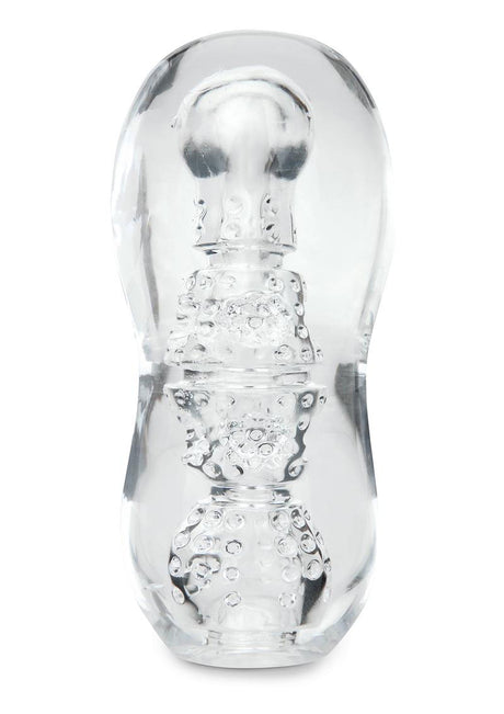 XGEN Zolo Gripz Dotted Clear Squeezable Stroker - X-ZO6042