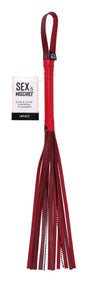 Sportsheets eX's and Oh's Crystal Flogger, Red Faux Leather - SS09988