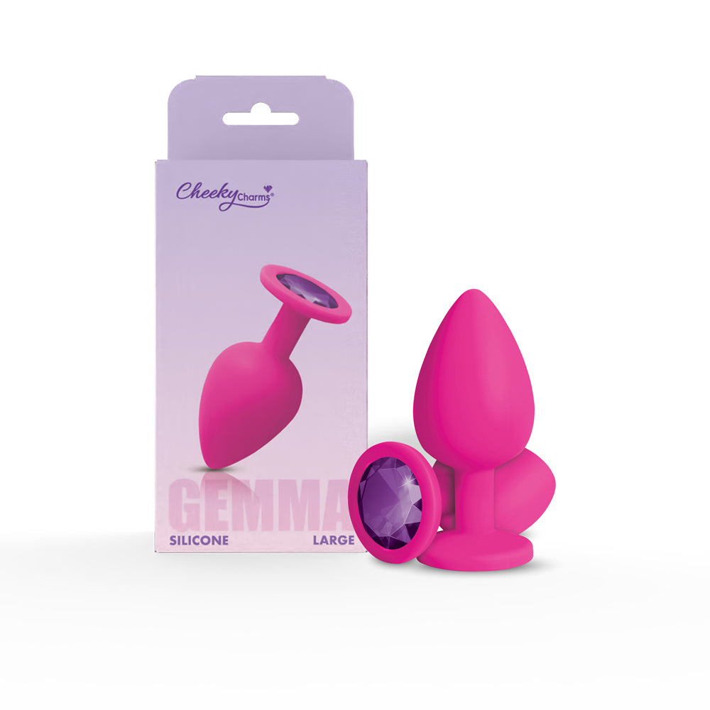 Gemma Purple Gem Pink Silicone Plug - Large