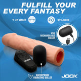Jock Vibrating Penis Extension with Remote - Light