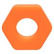CalExotics Alpha Liquid Silicone Prolong Sexagon Ring — Orange, 0.75" - SE1491702