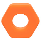 CalExotics Alpha Liquid Silicone Prolong Sexagon Ring — Orange, 0.75" - SE1491702