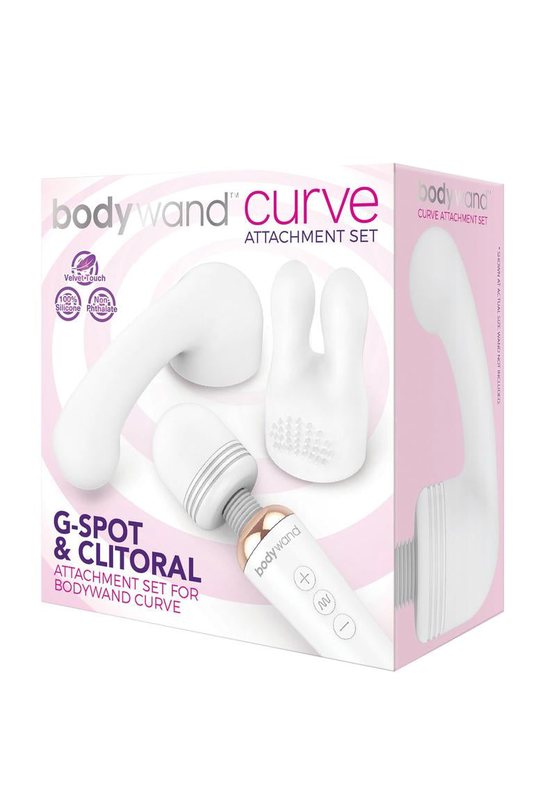 XGEN Bodywand Curve G-Spot & Clitoral Attachment Set — White - X-BW152