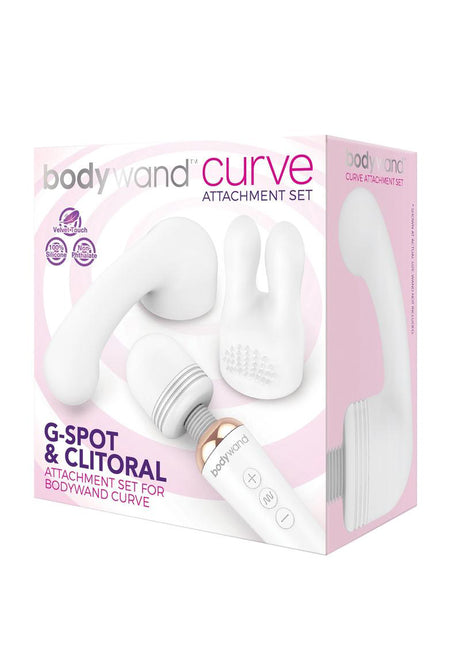 XGEN Bodywand Curve G-Spot & Clitoral Attachment Set — White - X-BW152