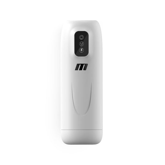 Blush M for Men Robo-Bator Male Stroker — 7 Vibe & Stroke Modes, White - BL-85604