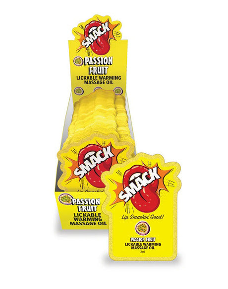 Little Genie Smack Lickable Massage Oil – Passion Fruit, 3ml Pouch (36 Pack) - LG-BT442PD