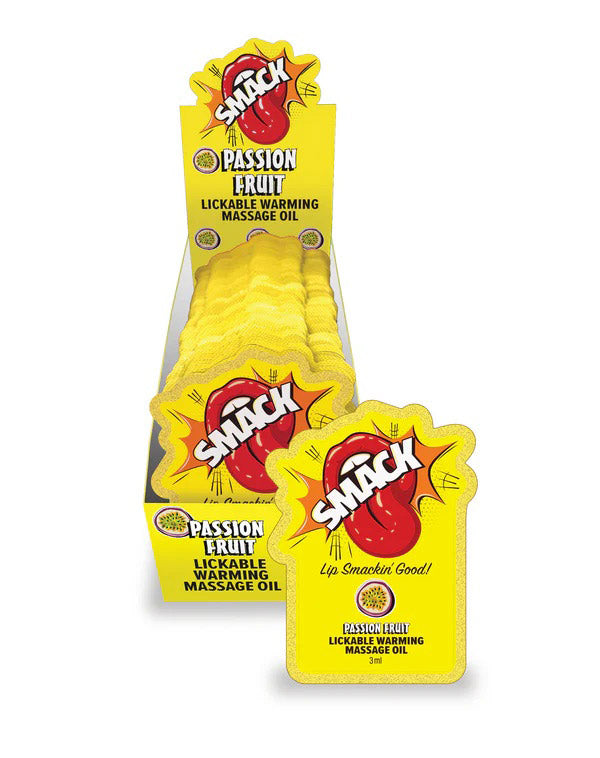 Little Genie Smack Lickable Massage Oil – Passion Fruit, 3ml Pouch (36 Pack) - LG-BT442PD