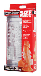 XR Brands Clear Sensations Vibrating Textured Sleeve - SM-AE452