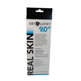 Get Lucky Real Skin 9" Dual Layer Dildo Dark Brown